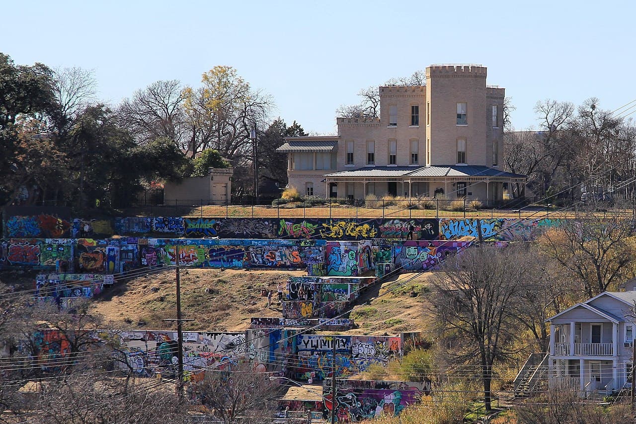 Exterior of HOPE Outdoor Gallery, East Austin